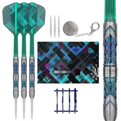 Target Darts Target Japan Kaze Series Ceros 03 à Pointe en Acier Fléchettes Avec Kflex, 22G/24G/26G Ensemble de Fléchettes Avec Corps en Tungstène à 90%, Ailettes et Tiges K-Flex, Pointes Storm Swiss, Pointe LNC - Publicité Target Darts Target Japan Kaze Series Ceros 03 à Pointe en Acier Fléchettes Avec Kflex, 22G/24G/26G Ensemble de Fléchettes Avec Corps en Tungstène à 90%, Ailettes et Tiges K-Flex, Pointes Storm Swiss, Pointe LNC - Publicité