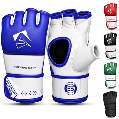 AQF Gants MMA- Gant De Boxe UFC Paume Ouverte– Mitaines MMA Gloves pour Grappling, Muay Thaï, Kickboxing, Sac De Frappe, Entraînement, Karate, Taekwondo– Gants Arts Martiaux Homme Femme (Bleue, L) - Publicité AQF Gants MMA- Gant De Boxe UFC Paume Ouverte– Mitaines MMA Gloves pour Grappling, Muay Thaï, Kickboxing, Sac De Frappe, Entraînement, Karate, Taekwondo– Gants Arts Martiaux Homme Femme (Bleue, L) - Publicité
