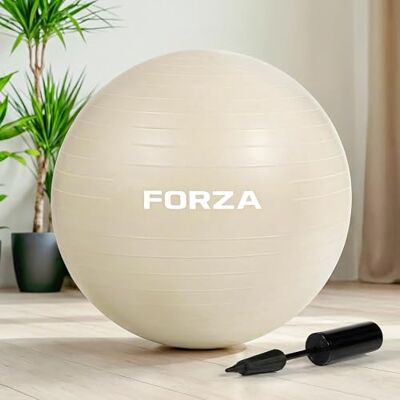 FORZA Ballon de yoga anti-éclatement 55 cm avec pompe – Ballon d'exercice de stabilité antidérapant pour yoga, pilates, physiothérapie, grossesse et entraînement de base – Supporte jusqu'à 150 kg - Publicité FORZA Ballon de yoga anti-éclatement 55 cm avec pompe – Ballon d'exercice de stabilité antidérapant pour yoga, pilates, physiothérapie, grossesse et entraînement de base – Supporte jusqu'à 150 kg - Publicité