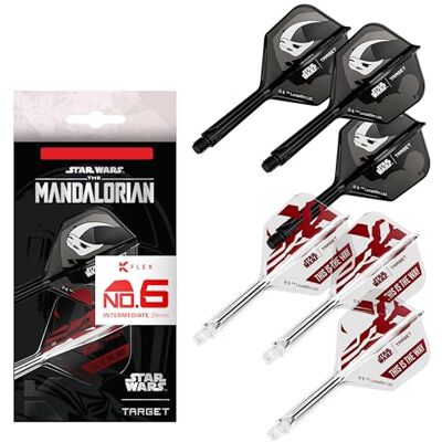 Target Darts Star Wars Mandalorian K Flex Intégré Fléchette Ailettes et Arbres Personnage Inspiré Lot de 6 K-Flex, N° 2 et N° 6 Court, Intermédiaire et Moyen Disney Kflex Accessoires - Publicité Target Darts Star Wars Mandalorian K Flex Intégré Fléchette Ailettes et Arbres Personnage Inspiré Lot de 6 K-Flex, N° 2 et N° 6 Court, Intermédiaire et Moyen Disney Kflex Accessoires - Publicité