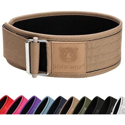 BEAR GRIP Ceinture de musculation à verrouillage automatique, ceinture de levage premium pour Crossfit, Powerlifting, Musculation, ceinture de levage pour hommes et femmes - Publicité BEAR GRIP Ceinture de musculation à verrouillage automatique, ceinture de levage premium pour Crossfit, Powerlifting, Musculation, ceinture de levage pour hommes et femmes - Publicité