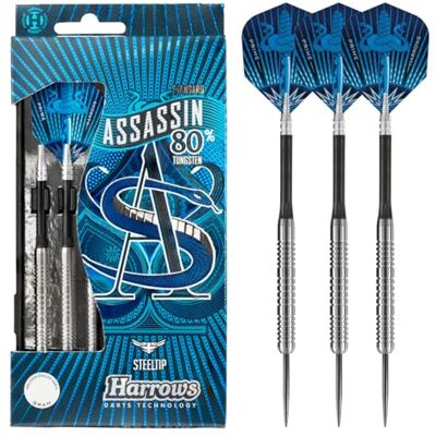 Harrows Assassin Tungsten Pro Darts Jeu de fléchettes à Pointe en Acier avec étui de Transport 18-40g Tous Poids Comprend des Arbres Alamo, des ailettes Prime de 100 microns et Un étui de Voyage - Publicité Harrows Assassin Tungsten Pro Darts Jeu de fléchettes à Pointe en Acier avec étui de Transport 18-40g Tous Poids Comprend des Arbres Alamo, des ailettes Prime de 100 microns et Un étui de Voyage - Publicité