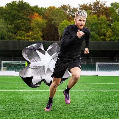 FORZA Parachute de Résistance pour l'Entraînement d'Endurance Outil d'Entraînement à la Résistance au Vent Sangle Réglable et Sac de Transport Inclus - Publicité FORZA Parachute de Résistance pour l'Entraînement d'Endurance Outil d'Entraînement à la Résistance au Vent Sangle Réglable et Sac de Transport Inclus - Publicité