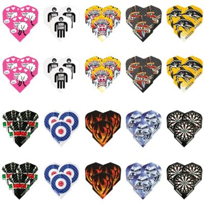 Harrows Funny Dart Flights 20 x Sets Darts Flights (60 Flights Total) I 100 Micron Dart Flights I Premium Extra Strong Made in UK I Professional Darts Accessories - Publicité Harrows Funny Dart Flights 20 x Sets Darts Flights (60 Flights Total) I 100 Micron Dart Flights I Premium Extra Strong Made in UK I Professional Darts Accessories - Publicité