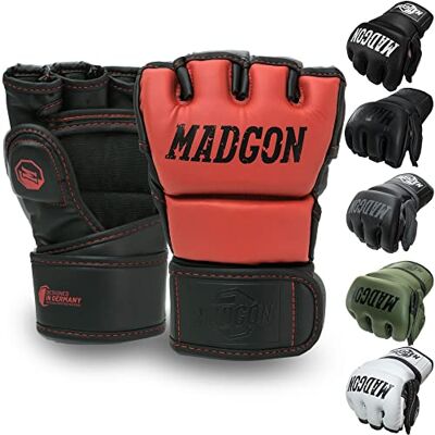 MADGON Gants de Boxe avec Rembourrage Professionnel – Gants MMA avec Bonne Stabilité du Poignet – Gants Boxe Durables pour Arts Martiaux, Boxe, Kickboxing, Sparring et Sac de Frappe - Publicité MADGON Gants de Boxe avec Rembourrage Professionnel – Gants MMA avec Bonne Stabilité du Poignet – Gants Boxe Durables pour Arts Martiaux, Boxe, Kickboxing, Sparring et Sac de Frappe - Publicité