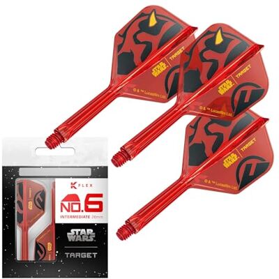 Target Darts Star Wars Darth Maul K Flex Ailettes et Tiges de Fléchettes Intégrées Lot de 3 K-Flex, N° 2 et N° 6 Court, Intermédiaire et Moyen Disney K-Flex Accessoires - Publicité Target Darts Star Wars Darth Maul K Flex Ailettes et Tiges de Fléchettes Intégrées Lot de 3 K-Flex, N° 2 et N° 6 Court, Intermédiaire et Moyen Disney K-Flex Accessoires - Publicité
