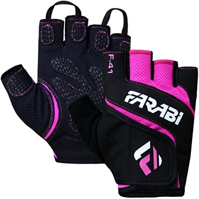 Farabi Sports F-41 Gants de gymnastique Gants d'entraînement pour l'haltérophilie de remise en forme (Pink, M) - Publicité Farabi Sports F-41 Gants de gymnastique Gants d'entraînement pour l'haltérophilie de remise en forme (Pink, M) - Publicité