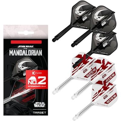 Target Darts Star Wars Mandalorian K Flex Intégré Fléchette Ailettes et Arbres Personnage Inspiré Lot de 6 K-Flex, N° 2 et N° 6 Court, Intermédiaire et Moyen Disney Kflex Accessoires - Publicité Target Darts Star Wars Mandalorian K Flex Intégré Fléchette Ailettes et Arbres Personnage Inspiré Lot de 6 K-Flex, N° 2 et N° 6 Court, Intermédiaire et Moyen Disney Kflex Accessoires - Publicité