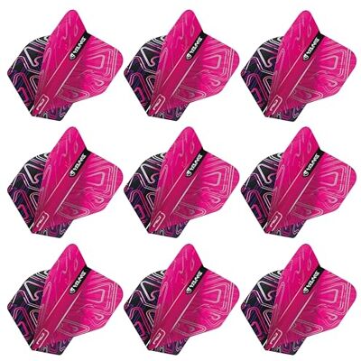 RED DRAGON Lot de 3 ailettes de fléchettes standard double face Yin Yang Rose et noir (9 ailettes au total) - Publicité RED DRAGON Lot de 3 ailettes de fléchettes standard double face Yin Yang Rose et noir (9 ailettes au total) - Publicité