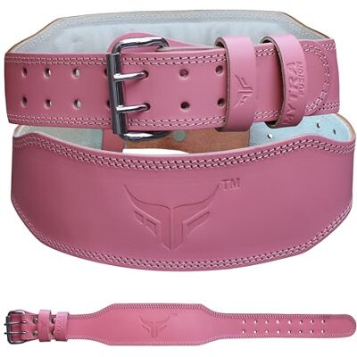 Mytra Fusion ceinture musculation femme ceinture musculation Cuir véritable ceinture fitness femme pour Gym, Fitness, Workout, Haltérophilie, Deadlift et Powerlifting (Pink, L) - Publicité Mytra Fusion ceinture musculation femme ceinture musculation Cuir véritable ceinture fitness femme pour Gym, Fitness, Workout, Haltérophilie, Deadlift et Powerlifting (Pink, L) - Publicité