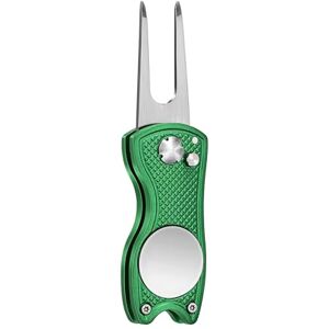 Mile High Life Outils de divot de golf pliable en métal avec marqueur de balle magnétique - Publicité Mile High Life Outils de divot de golf pliable en métal avec marqueur de balle magnétique - Publicité
