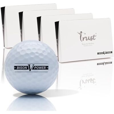 Trust Balles de Golf Bison V/X Power – pour Professionnels et Handicap Faible – Distance Maximale – Trajectoire Droite – Contrôle Ultime – Revêtement Uréthane – 12 ou 48 Balles - Publicité Trust Balles de Golf Bison V/X Power – pour Professionnels et Handicap Faible – Distance Maximale – Trajectoire Droite – Contrôle Ultime – Revêtement Uréthane – 12 ou 48 Balles - Publicité