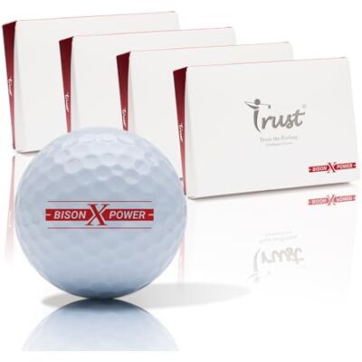 Trust Balles de Golf Bison V/X Power – pour Professionnels et Handicap Faible – Distance Maximale – Trajectoire Droite – Contrôle Ultime – Revêtement Uréthane – 12 ou 48 Balles - Publicité Trust Balles de Golf Bison V/X Power – pour Professionnels et Handicap Faible – Distance Maximale – Trajectoire Droite – Contrôle Ultime – Revêtement Uréthane – 12 ou 48 Balles - Publicité