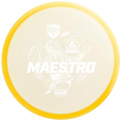 Discmania Disc Golf Active Premium-Line Maestro Mid-Range Jaune - Publicité Discmania Disc Golf Active Premium-Line Maestro Mid-Range Jaune - Publicité