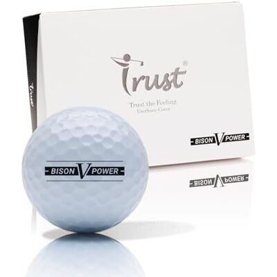 Trust Balles de Golf Bison V/X Power – pour Professionnels et Handicap Faible – Distance Maximale – Trajectoire Droite – Contrôle Ultime – Revêtement Uréthane – 12 ou 48 Balles - Publicité Trust Balles de Golf Bison V/X Power – pour Professionnels et Handicap Faible – Distance Maximale – Trajectoire Droite – Contrôle Ultime – Revêtement Uréthane – 12 ou 48 Balles - Publicité