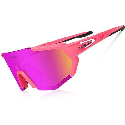 Queshark Lunettes de Sport Polarisées pour Hommes Femmes Avec 3 ou 5 Lentilles pour le Cyclisme, la Pêche, le Golf, la Conduite - Publicité Queshark Lunettes de Sport Polarisées pour Hommes Femmes Avec 3 ou 5 Lentilles pour le Cyclisme, la Pêche, le Golf, la Conduite - Publicité