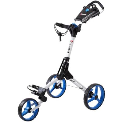 CUBE - Golf Push Trolley - White/Blue - 6.6KG - Golf Trolley - Publicité CUBE - Golf Push Trolley - White/Blue - 6.6KG - Golf Trolley - Publicité