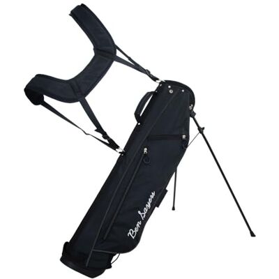 Ben Sayers LTE Sac à Crayon avec Support de Golf léger avec Double bandoulière et Rembourrage Lombaire Noir/Gris 15,2 cm - Publicité Ben Sayers LTE Sac à Crayon avec Support de Golf léger avec Double bandoulière et Rembourrage Lombaire Noir/Gris 15,2 cm - Publicité