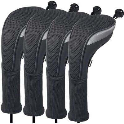 Andux Lot de 4 Couvre-têtes de Club de Golf Hybrides avec Cadran n° Noir - Publicité Andux Lot de 4 Couvre-têtes de Club de Golf Hybrides avec Cadran n° Noir - Publicité