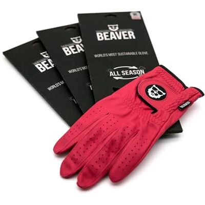 BEAVER GOLF Gant de Golf 'Sunset Red' All Season Ultra (3X), Hommes, Gauche (droitiers), M - Publicité BEAVER GOLF Gant de Golf 'Sunset Red' All Season Ultra (3X), Hommes, Gauche (droitiers), M - Publicité