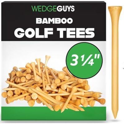 Wedge Guys Tees de Golf en Bambou Naturel Tee de Golf Plus Résistants Que Le Bois Accessoires de Golf de Haute Qualité Approuvés par la PGA et l'USGA - Publicité Wedge Guys Tees de Golf en Bambou Naturel Tee de Golf Plus Résistants Que Le Bois Accessoires de Golf de Haute Qualité Approuvés par la PGA et l'USGA - Publicité