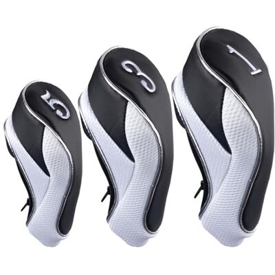Andux Lot de 3 Couvre-Clubs de Golf 460 CC avec Fermeture éclair - Publicité Andux Lot de 3 Couvre-Clubs de Golf 460 CC avec Fermeture éclair - Publicité