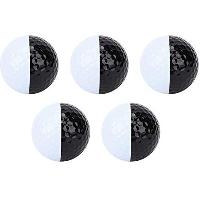 VBESTLIFE 5pcs balles de Golf, balles de Golf Double Couche Noir Blanc pour Accessoire d'entraînement de Pratique de Golf Le Golf Balle Golf Deux Couleurs - Publicité VBESTLIFE 5pcs balles de Golf, balles de Golf Double Couche Noir Blanc pour Accessoire d'entraînement de Pratique de Golf Le Golf Balle Golf Deux Couleurs - Publicité