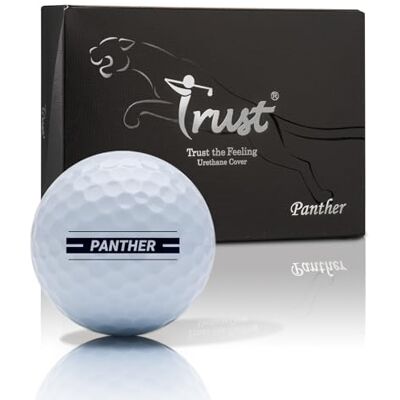 Trust Balles de Golf Panther pour Passer sous Les 100 Revêtement Uréthane pour Un Toucher Ultra-Doux Noyau Big Max pour Une Distance Maximale et Un Vol Précis (12/24/48, Blanc/Jaune/Orange) - Publicité Trust Balles de Golf Panther pour Passer sous Les 100 Revêtement Uréthane pour Un Toucher Ultra-Doux Noyau Big Max pour Une Distance Maximale et Un Vol Précis (12/24/48, Blanc/Jaune/Orange) - Publicité