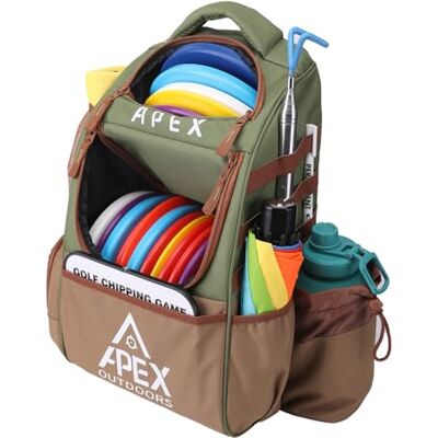 Apex Outdoors Grand Sac à Dos de Golf pour Disque de Golf, Peut contenir Plus de 21 disques, Durable et léger avec Plusieurs Poches de Rangement - Publicité Apex Outdoors Grand Sac à Dos de Golf pour Disque de Golf, Peut contenir Plus de 21 disques, Durable et léger avec Plusieurs Poches de Rangement - Publicité