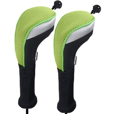 Andux Couvre-Têtes de Club Hybride de Golf à Col Long avec Cadran No. Étiquette Vert, 2 pièces - Publicité Andux Couvre-Têtes de Club Hybride de Golf à Col Long avec Cadran No. Étiquette Vert, 2 pièces - Publicité