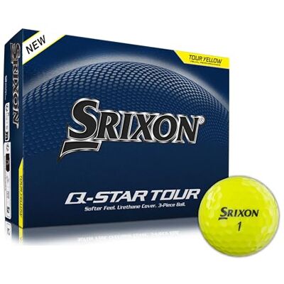 Srixon Q-Star Tour Balle de Golf, revetement Urethane Ultrafin Spin Skin+ nouvelle generation, toucher doux, technologie FastLayer Core, boite de 12 - Publicité Srixon Q-Star Tour Balle de Golf, revetement Urethane Ultrafin Spin Skin+ nouvelle generation, toucher doux, technologie FastLayer Core, boite de 12 - Publicité