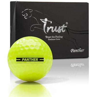 Trust Balles de Golf Panther pour Passer sous Les 100 Revêtement Uréthane pour Un Toucher Ultra-Doux Noyau Big Max pour Une Distance Maximale et Un Vol Précis (12/24/48, Blanc/Jaune/Orange) - Publicité Trust Balles de Golf Panther pour Passer sous Les 100 Revêtement Uréthane pour Un Toucher Ultra-Doux Noyau Big Max pour Une Distance Maximale et Un Vol Précis (12/24/48, Blanc/Jaune/Orange) - Publicité