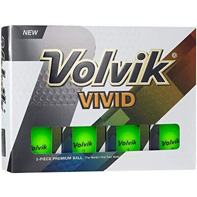 Volvik New Vivid Golf Balls Dozen - Publicité Volvik New Vivid Golf Balls Dozen - Publicité