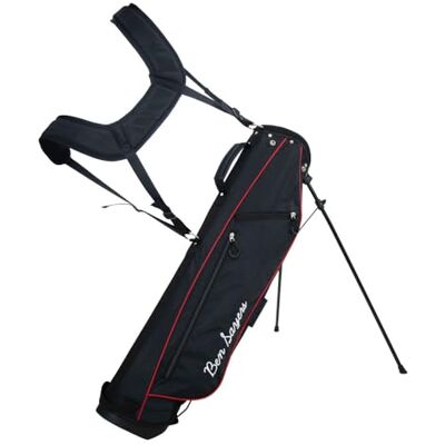 Ben Sayers LTE Sac à Crayons avec Support de Golf léger avec Double bandoulière et Rembourrage Lombaire Noir/Rouge 15,2 cm - Publicité Ben Sayers LTE Sac à Crayons avec Support de Golf léger avec Double bandoulière et Rembourrage Lombaire Noir/Rouge 15,2 cm - Publicité
