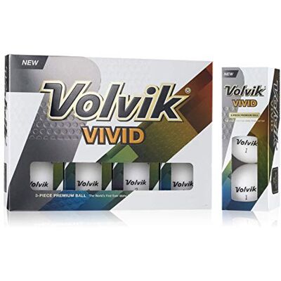 Volvik Vivid Balles de Golf Lot de 12 - Publicité Volvik Vivid Balles de Golf Lot de 12 - Publicité
