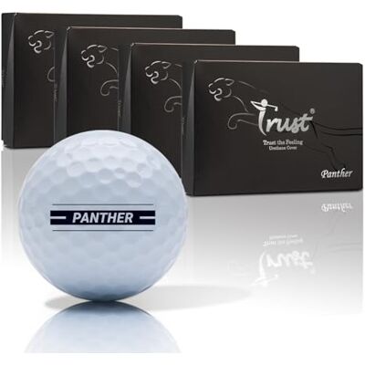 Trust Balles de Golf Panther pour Passer sous Les 100 Revêtement Uréthane pour Un Toucher Ultra-Doux Noyau Big Max pour Une Distance Maximale et Un Vol Précis (12/24/48, Blanc/Jaune/Orange) - Publicité Trust Balles de Golf Panther pour Passer sous Les 100 Revêtement Uréthane pour Un Toucher Ultra-Doux Noyau Big Max pour Une Distance Maximale et Un Vol Précis (12/24/48, Blanc/Jaune/Orange) - Publicité