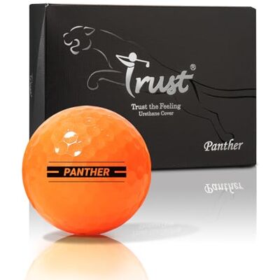 Trust Balles de Golf Panther pour Passer sous Les 100 Revêtement Uréthane pour Un Toucher Ultra-Doux Noyau Big Max pour Une Distance Maximale et Un Vol Précis (12/24/48, Blanc/Jaune/Orange) - Publicité Trust Balles de Golf Panther pour Passer sous Les 100 Revêtement Uréthane pour Un Toucher Ultra-Doux Noyau Big Max pour Une Distance Maximale et Un Vol Précis (12/24/48, Blanc/Jaune/Orange) - Publicité