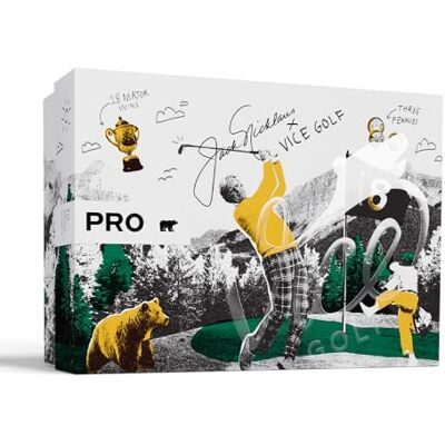 Vice Golf Vice Pro Bear Jack Nicklaus Balles de golf, édition limitée - Publicité Vice Golf Vice Pro Bear Jack Nicklaus Balles de golf, édition limitée - Publicité