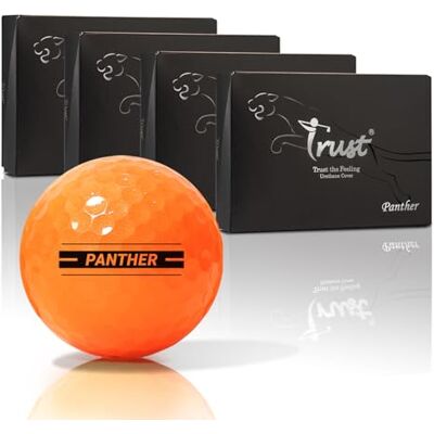 Trust Balles de Golf Panther pour Passer sous Les 100 Revêtement Uréthane pour Un Toucher Ultra-Doux Noyau Big Max pour Une Distance Maximale et Un Vol Précis (12/24/48, Blanc/Jaune/Orange) - Publicité Trust Balles de Golf Panther pour Passer sous Les 100 Revêtement Uréthane pour Un Toucher Ultra-Doux Noyau Big Max pour Une Distance Maximale et Un Vol Précis (12/24/48, Blanc/Jaune/Orange) - Publicité