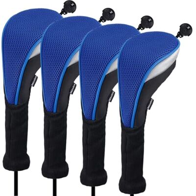 Andux Lot de 4 Couvre-têtes de Club de Golf Hybrides avec Cadran n° Bleu - Publicité Andux Lot de 4 Couvre-têtes de Club de Golf Hybrides avec Cadran n° Bleu - Publicité