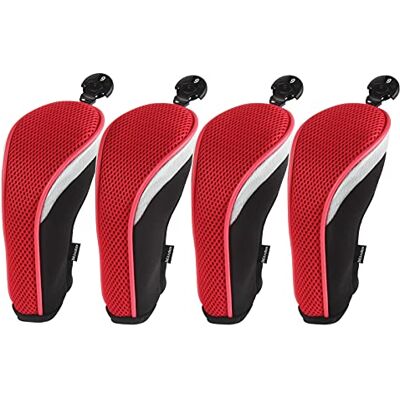 Andux Lot de 4 Couvre-têtes de Club de Golf Hybrides en Maille avec Cadran numéro d'étiquettes Rouge - Publicité Andux Lot de 4 Couvre-têtes de Club de Golf Hybrides en Maille avec Cadran numéro d'étiquettes Rouge - Publicité