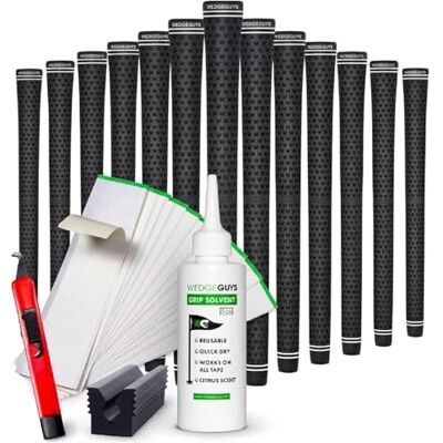 Wedge Guys Deluxe Grip Kit Installation Facile De 13 Grips De Golf DC Tour Noirs Accessoires De Golf Adhérence Maximale Grip Putter Golf Taille Moyenne 1 Kit - Publicité Wedge Guys Deluxe Grip Kit Installation Facile De 13 Grips De Golf DC Tour Noirs Accessoires De Golf Adhérence Maximale Grip Putter Golf Taille Moyenne 1 Kit - Publicité