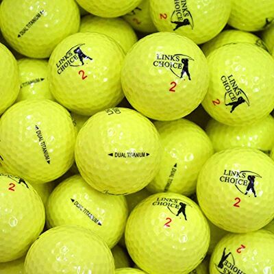 Balles de golf jaunes Links Choice - Golf - Qualité A - Publicité Balles de golf jaunes Links Choice - Golf - Qualité A - Publicité