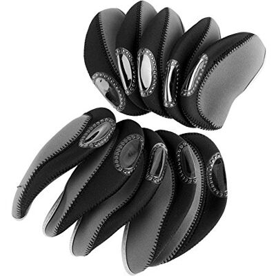 VBESTLIFE 10 pièces de Protection de tête de Golf, Housses de tête de Club de Golf pour têtes de Fer tête de Club de Golf - Publicité VBESTLIFE 10 pièces de Protection de tête de Golf, Housses de tête de Club de Golf pour têtes de Fer tête de Club de Golf - Publicité