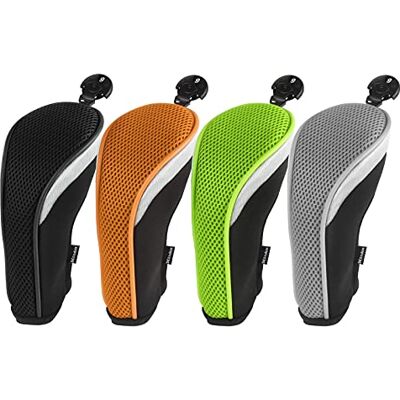 Andux Golf Hybride Club Couvre-tête du Interchangeable NO. étiqueter 4 pièces Noir/Orange/Vert/Gris - Publicité Andux Golf Hybride Club Couvre-tête du Interchangeable NO. étiqueter 4 pièces Noir/Orange/Vert/Gris - Publicité