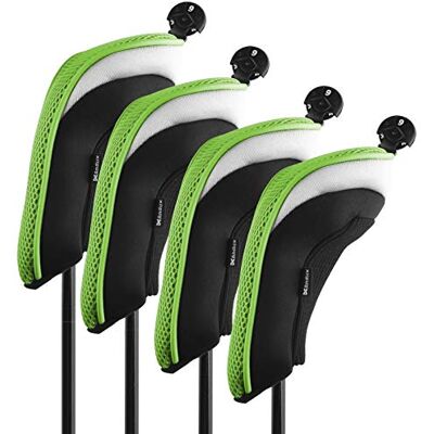 Andux Golf Hybride Club Couvre-tête du Interchangeable NO. étiqueter 4 pièces Vert - Publicité Andux Golf Hybride Club Couvre-tête du Interchangeable NO. étiqueter 4 pièces Vert - Publicité