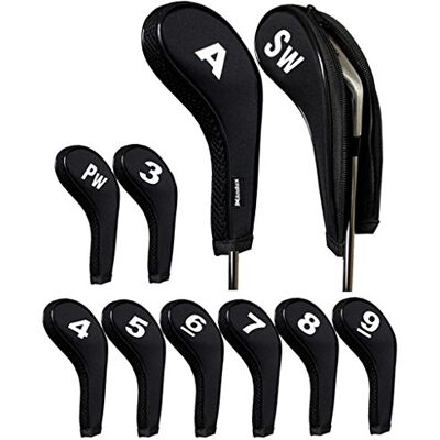 Andux numéro Capuchon de Golf Avez Nuque Long zippé 10pcs Noir MT/w09 - Publicité Andux numéro Capuchon de Golf Avez Nuque Long zippé 10pcs Noir MT/w09 - Publicité