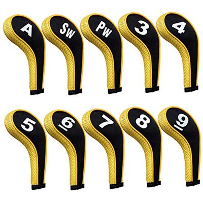 Andux Lot de 10 Couvre-têtes de Club de Golf avec Fermeture éclair et col Long - Publicité Andux Lot de 10 Couvre-têtes de Club de Golf avec Fermeture éclair et col Long - Publicité