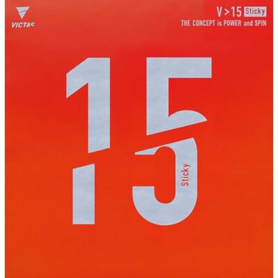 Victas Max Caoutchouc de Tennis de Table adhésif Fin Haute Tension V>15 Rouge - Publicité Victas Max Caoutchouc de Tennis de Table adhésif Fin Haute Tension V>15 Rouge - Publicité