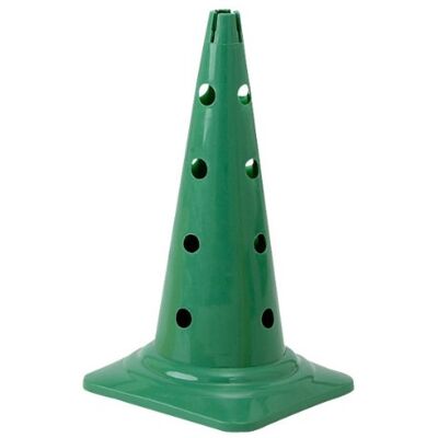 Visiodirect Cône 2 Trous Vert avec Hauteur de 40 cm et Base 28 x 28 cm, avec Encoche pour Cerceau Plat et Jalon - Publicité Visiodirect Cône 2 Trous Vert avec Hauteur de 40 cm et Base 28 x 28 cm, avec Encoche pour Cerceau Plat et Jalon - Publicité